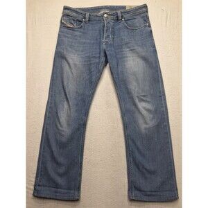DIESEL Larkee Jeans Men 36x29 (33/30 tag) Regular Straight Stretch Light Wash